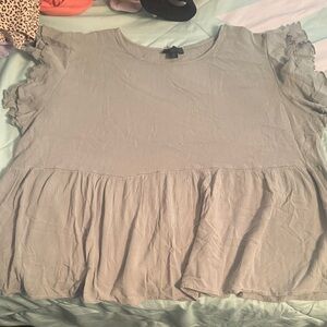 Women's Ruffled Green Top